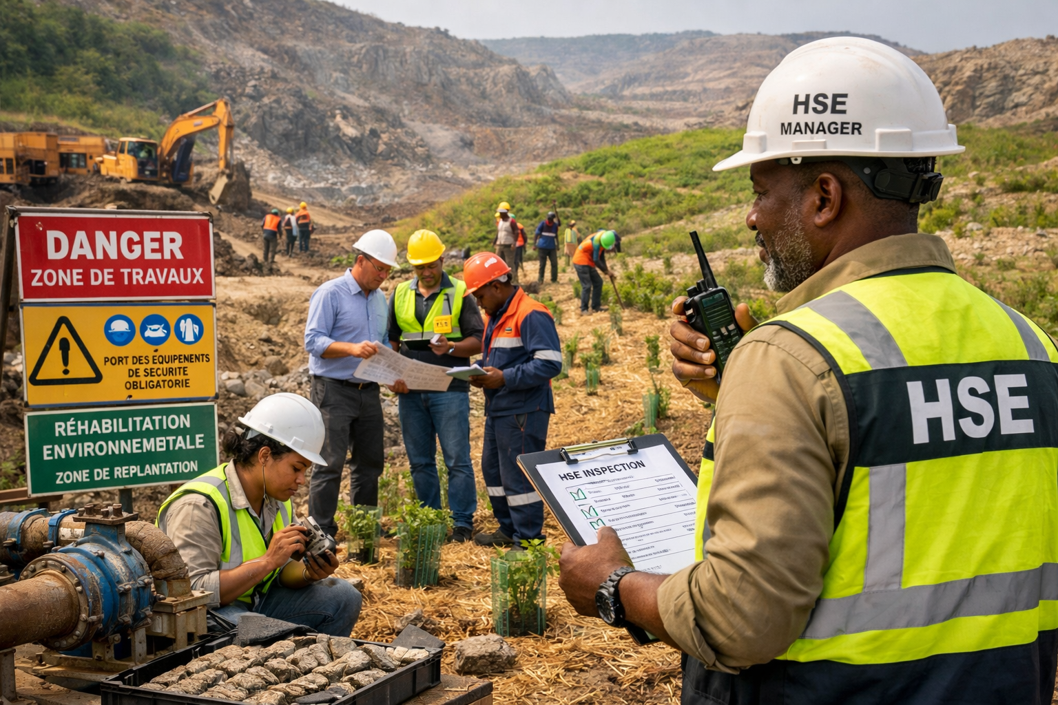management, hse & réhabilitation du site